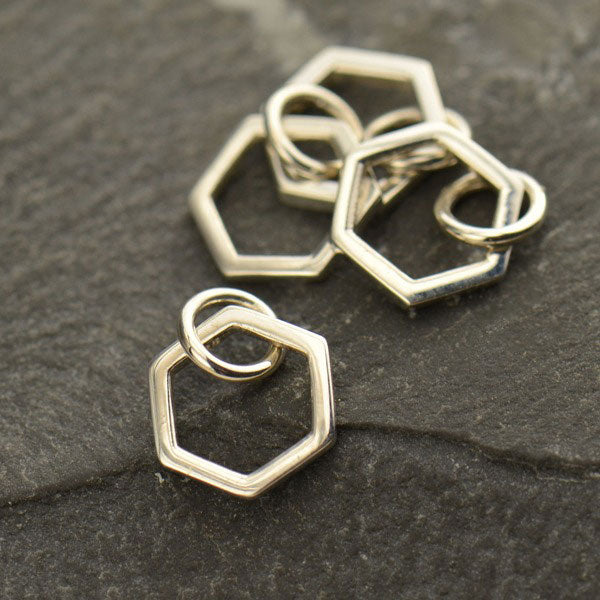 Single Honeycomb Charm - Poppies Beads n' More