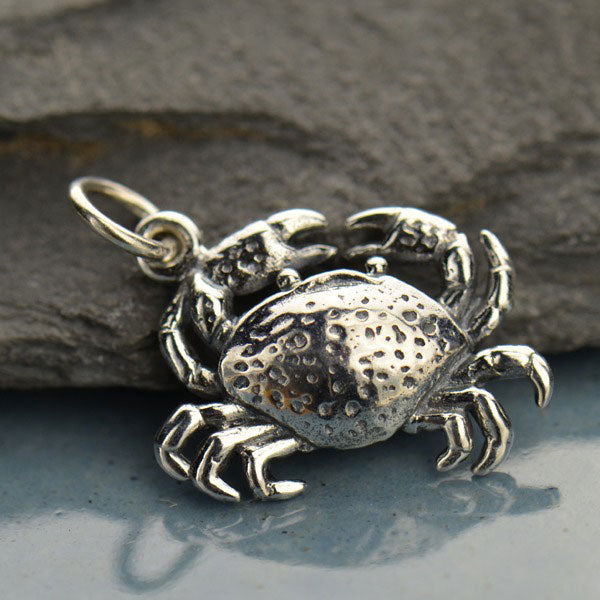 Sterling Silver Crab Charm - Poppies Beads n' More