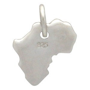Sterling Silver Africa Charm - Poppies Beads n' More