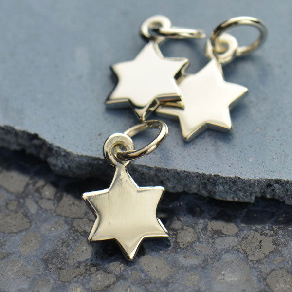Sterling Silver Star of David Charm - Poppies Beads n' More