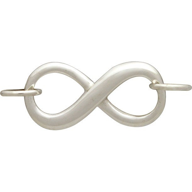 Sterling Silver Dimensional Infinity Link - Poppies Beads n' More