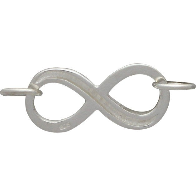 Sterling Silver Dimensional Infinity Link - Poppies Beads n' More