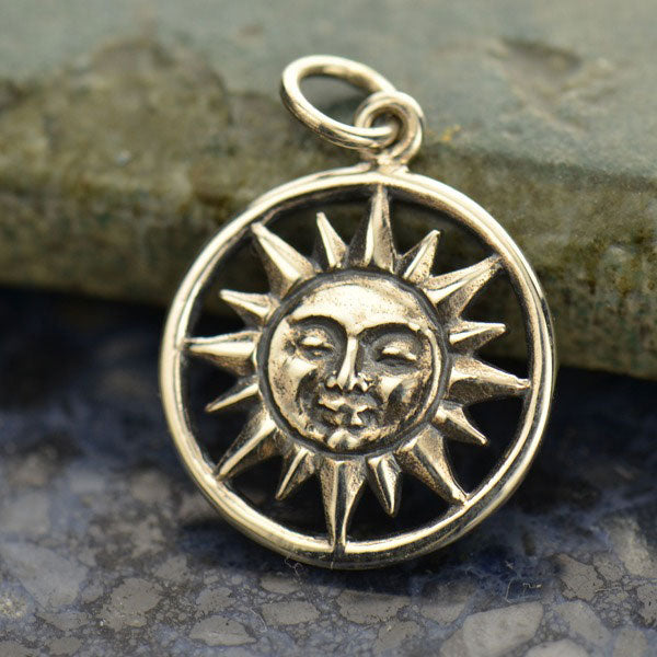 Smiling Sun Charm - Poppies Beads n' More