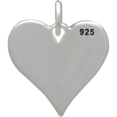 Sterling Silver Paw Prints Heart Charm - Poppies Beads n' More