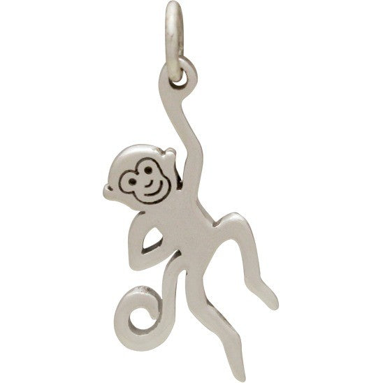 Flat Plate Monkey Charm - Poppies Beads n' More
