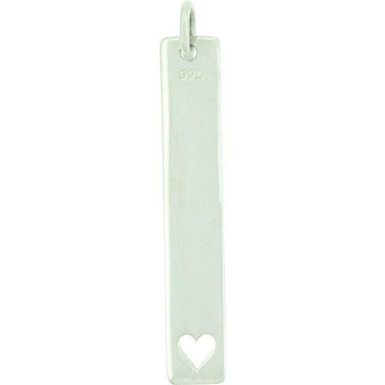 Long Stamping Blank with Heart - Poppies Beads n' More