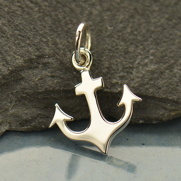 Flat Plate Anchor Charm - Poppies Beads n' More