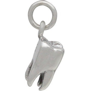 Sterling Silver 3D Tooth Charm - Poppies Beads n' More