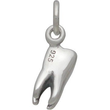 Sterling Silver 3D Tooth Charm - Poppies Beads n' More