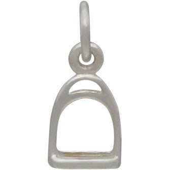 Sterling Silver Horseback Riding Stirrup Charm - Poppies Beads n' More