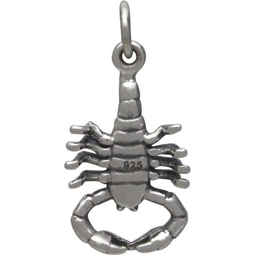 Sterling Silver Realistic Scorpion Charm - Poppies Beads n' More