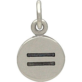 Sterling Silver Equality Sign Charm - Poppies Beads n' More