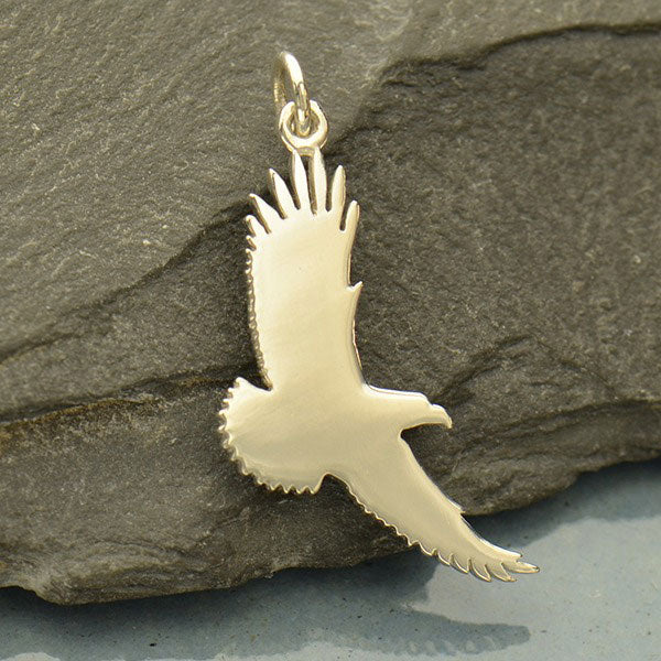 Silver Eagle Charm - Poppies Beads n' More