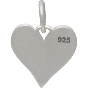 Sterling Silver Word Charm on Heart - Lil Sis - Poppies Beads n' More
