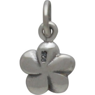 Sterling Silver Plumeria Flower Charm - Poppies Beads n' More
