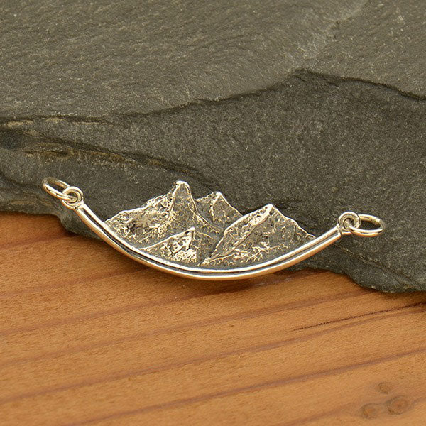 Sterling Silver Mountain Pendant - Poppies Beads n' More