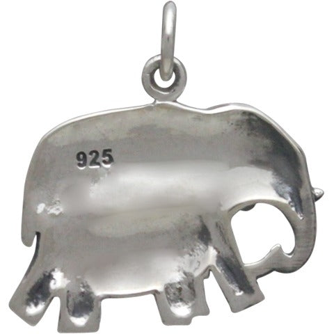 Sterling Silver Mama and Baby Elephant Pendant - Poppies Beads n' More