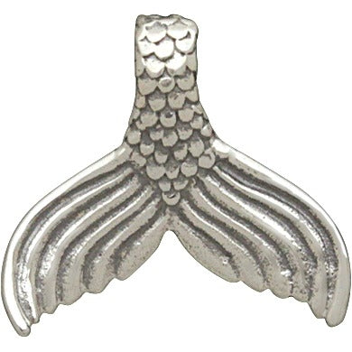 Sterling Silver Mermaid Tail Pendant - Mermaid Charm - Poppies Beads n' More