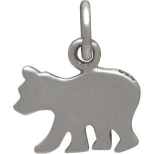 Sterling Silver Baby Bear - Etched "Baby Bear" - Stamping Blank - Poppies Beads n' More