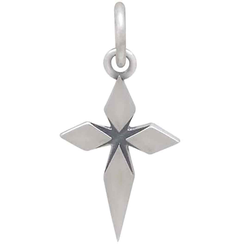 Sterling Silver Layered North Star Charm - Poppies Beads n' More