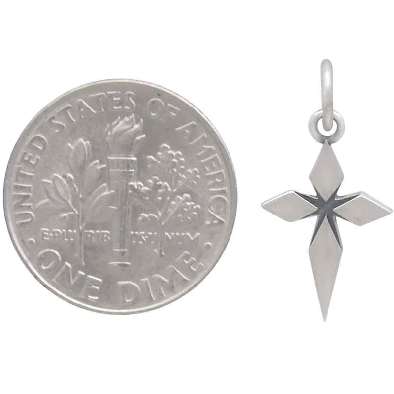 Sterling Silver Layered North Star Charm - Poppies Beads n' More