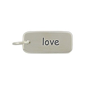 Word Tag - "love" - Poppies Beads n' More