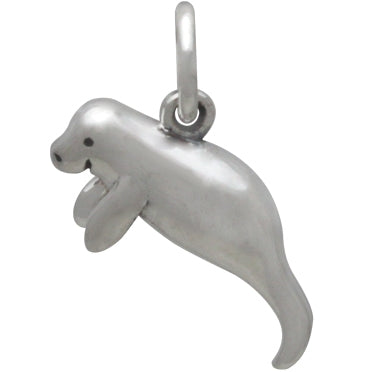 Sterling Silver Manatee Charm - Poppies Beads n' More