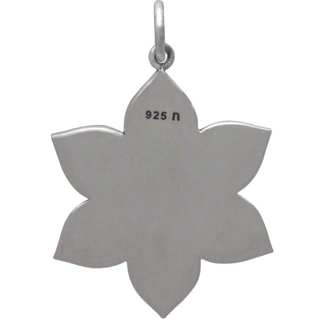 Spiritual Lotus Pendant - Religious Pendant - Poppies Beads n' More