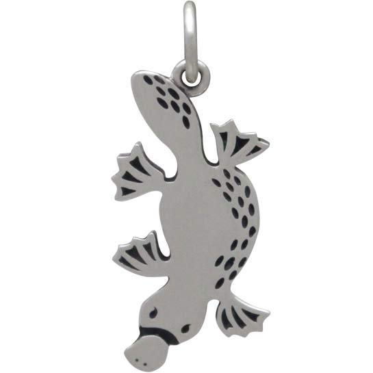 Sterling Silver Platypus Charm - Poppies Beads n' More