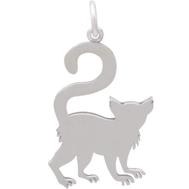 Sterling Silver Lemur Charm - Poppies Beads n' More