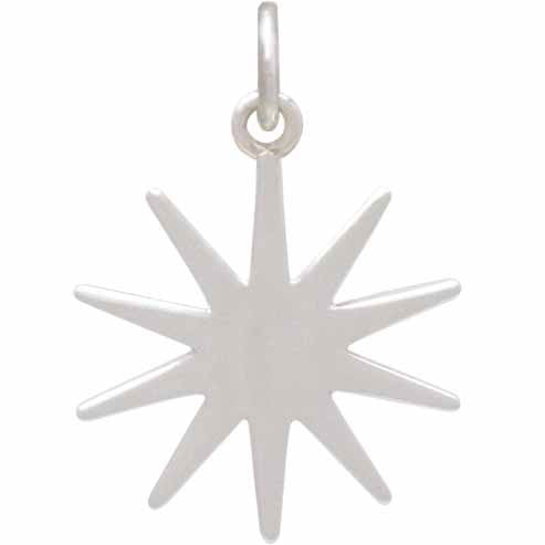 Sterling Silver Sun Charm - Poppies Beads n' More