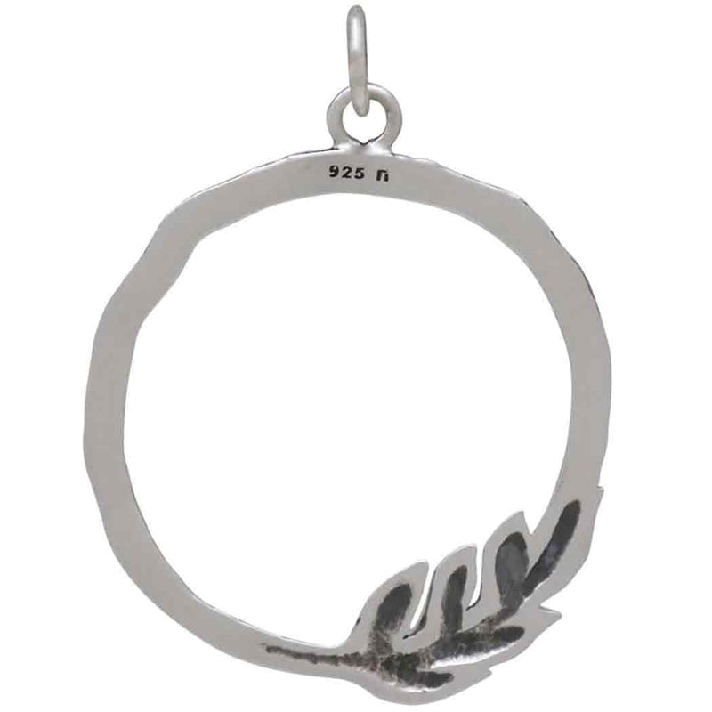 Sterling Silver Twig Circle Pendant - Poppies Beads n' More
