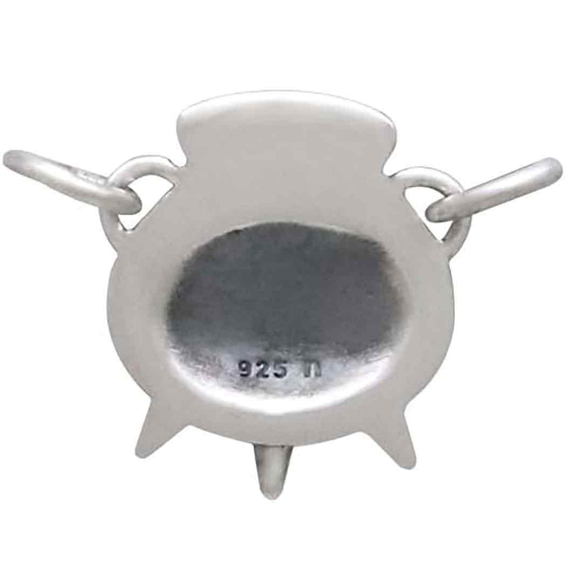 Sterling Silver Witch Cauldron Charm Link - Poppies Beads n' More