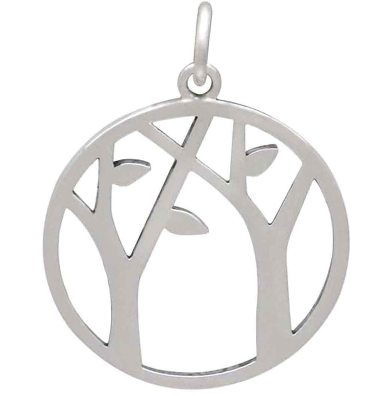 Sterling Silver Openwork Tree Charm