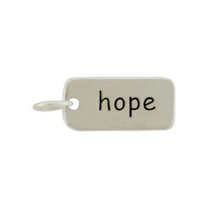 Word Tag - "hope" - Poppies Beads n' More