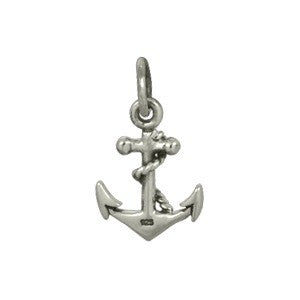 Sterling Silver Anchor Charm - Beach Charm - Poppies Beads n' More
