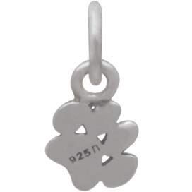 Sterling Silver Tiny Puffy Paw Charm - Poppies Beads n' More