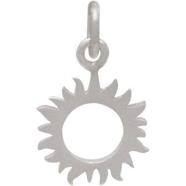 Sterling Silver Small Eclipse Charm - Poppies Beads n' More