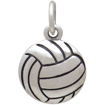 Sterling Silver Volleyball Charm - Poppies Beads n' More