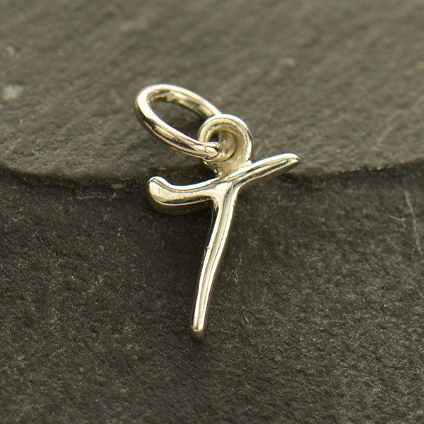 Sterling Silver Letter Charm - Poppies Beads n' More