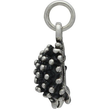 Sterling Silver Realistic Hedgehog Charm - Poppies Beads n' More