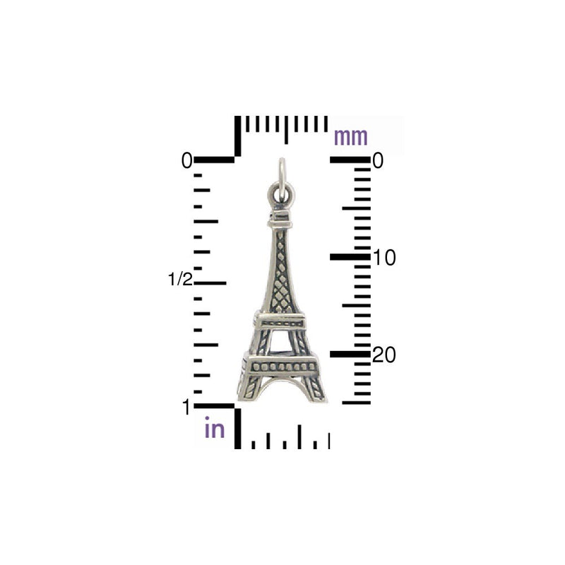 Sterling Silver Eiffel Tower Charm - Poppies Beads n' More