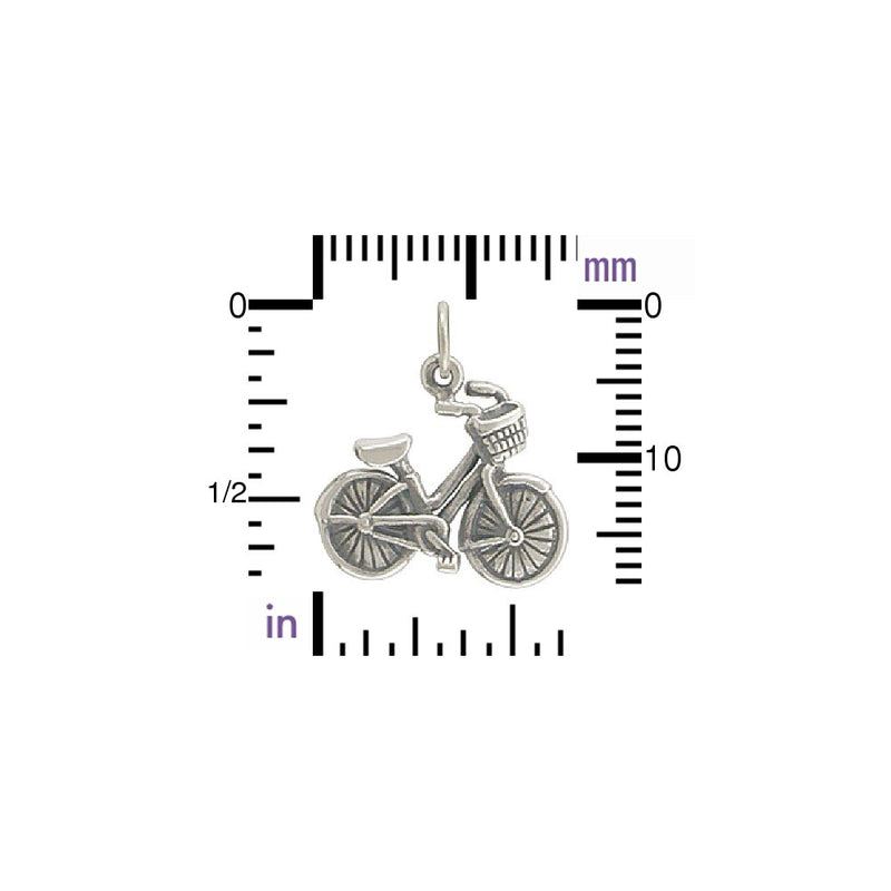 Sterling Silver Bicycle Charm - Poppies Beads n' More