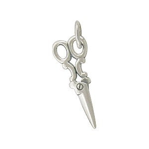 Tiny Sterling Silver Scissors Charm - Poppies Beads n' More