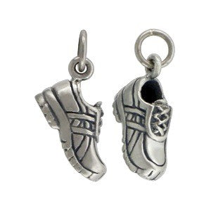 Sterling Silver Running Shoe Charm - Poppies Beads n' More