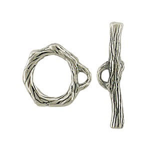 Sterling Silver Branch Toggle Clasp - Poppies Beads n' More
