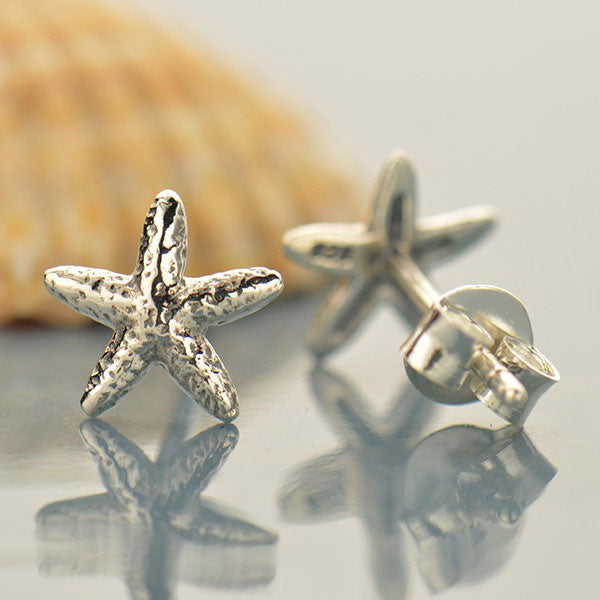 Sterling Silver Starfish Post Earrings - Poppies Beads n' More