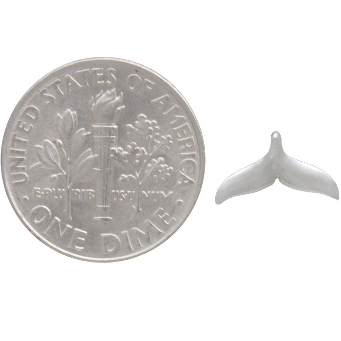 Sterling Silver Whale Tail Post Earrings - Poppies Beads n' More
