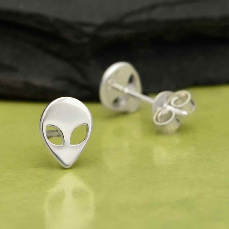 Sterling Silver Alien Post Earrings - Poppies Beads n' More