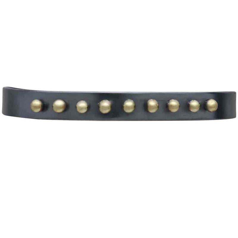Mixed Metal Black Cuff Bracelet with Bronze Granulation - Poppies Beads n' More